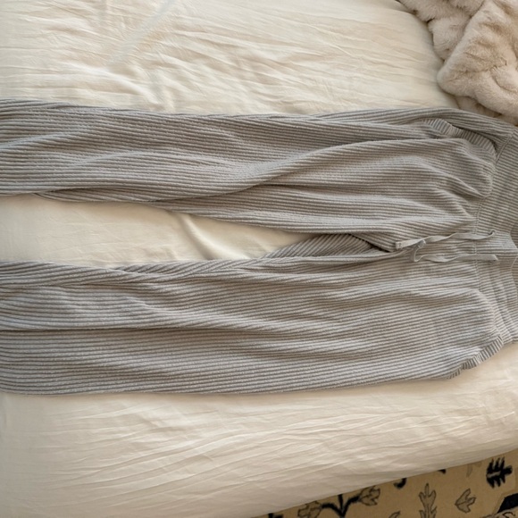 Light Gray Ribbed Pants - Picture 2 of 3